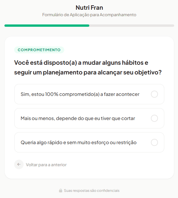 Pergunta Comprometimento