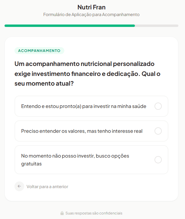 Pergunta Investimento