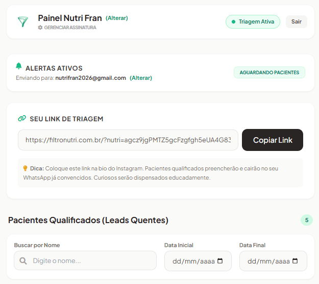 Painel central completo